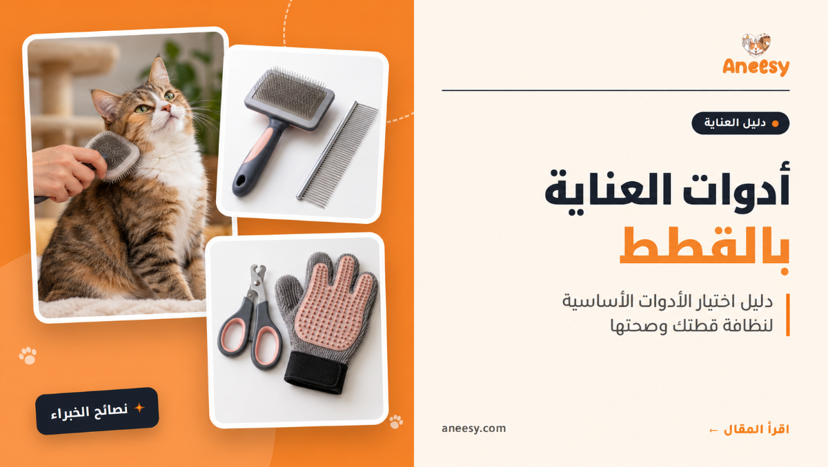 ادوات العناية بالقطط